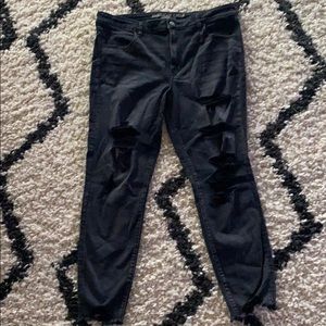 American Eagle black ripped jeans